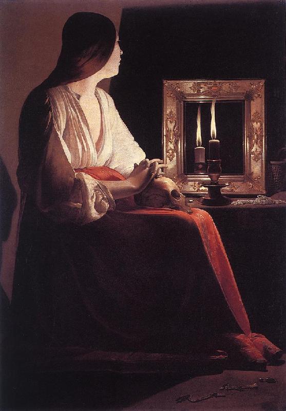 LA TOUR, Georges de The Penitent Magdalen s Sweden oil painting art